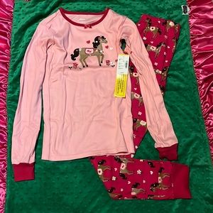 Gymboree NWT Size 12 Girls Horse Pink Pajamas 🐴